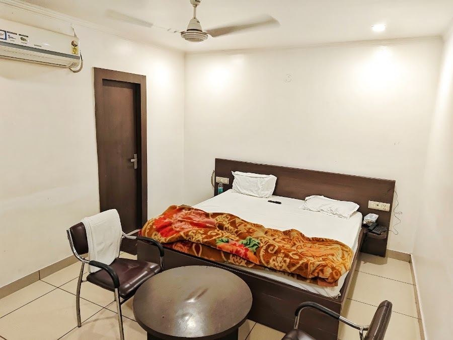 A budget room at Hotel Surya in Haldwani, representative of the sub-Rs-1,500 band covered in this guide